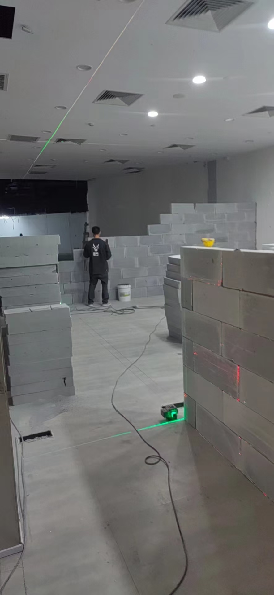 轻质砖隔墙现场施工